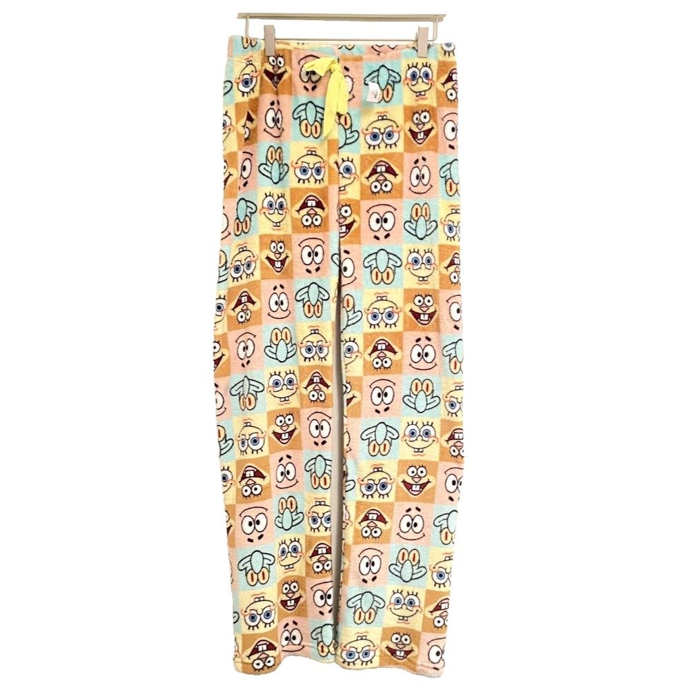 SpongeBob Pajama Pants Cozy Fuzzy Patrick, Squidward, Sandy Soft Lounge PJ Pants